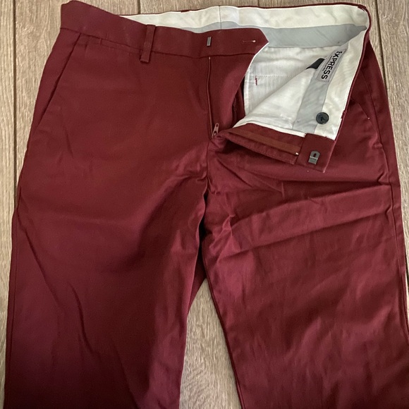 Express Photographer Pants Burgundy size 29/30 - Picture 2 of 6